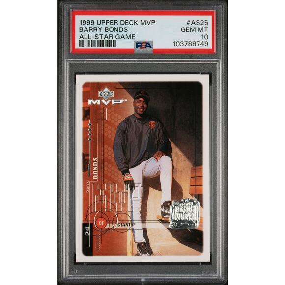 1999 Upper Deck MVP All-Star Game #AS25 Barry Bonds PSA 10 SF Giants - Pop 1 - Picture 1 of 3